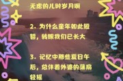 小时候文案生活怎么写_童年记忆如何描写