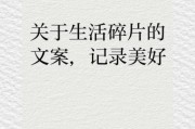 生活碎片文案歌词怎么写_生活碎片歌词灵感来源
