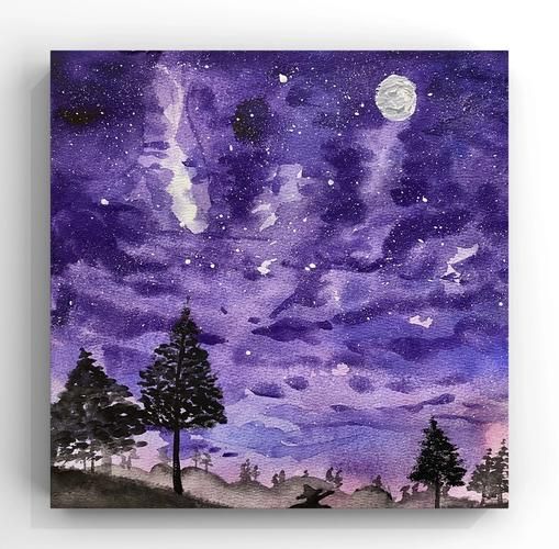 如何画星空水彩_星空水彩入门教程