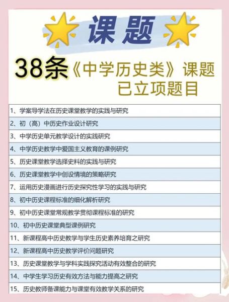 历史教研主题有哪些_如何选题