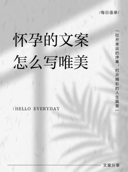 怀孕的艺术文案怎么写_怀孕文案有哪些高级表达