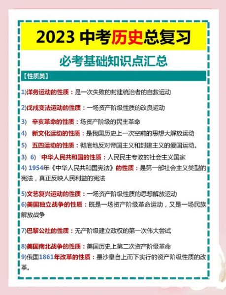 中考历史重点有哪些_如何高效复习