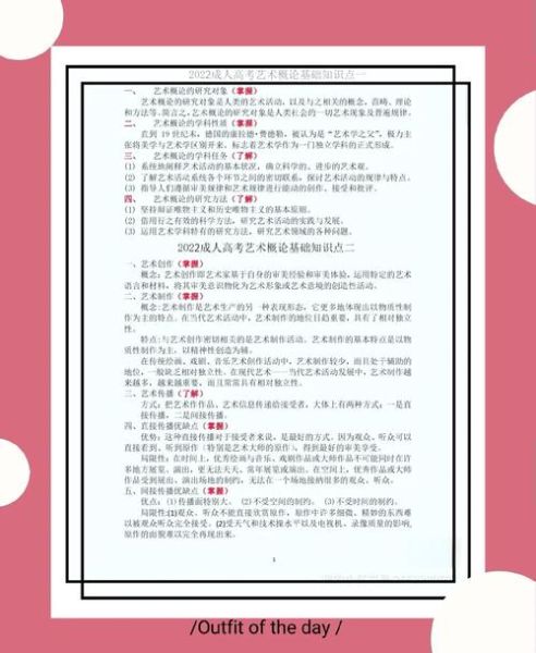 艺术概论考试重点_如何高效备考