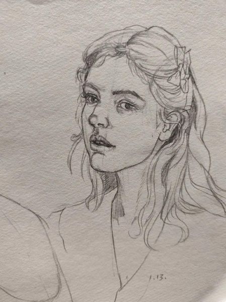 人像艺术写生怎么画_人像写生构图技巧